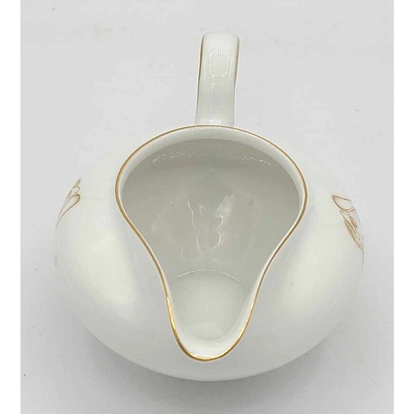 Vtg KPM Krister China Germany Sauce Gravy Boat and Creamer. Gold Rose Design - Picture 13 of 16